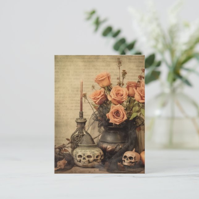 Carte Postale Chariot Halloween vintage (4) (Debout devant)