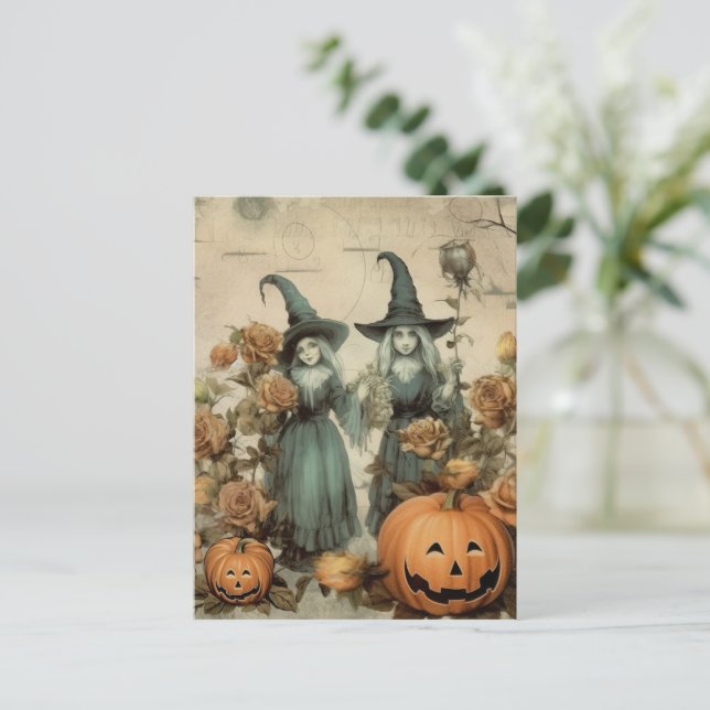 Carte Postale Chariot Halloween vintage (6) (Debout devant)