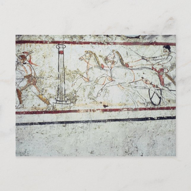 Carte Postale Charioteur et gladiateur, de la Tombe de (Devant)