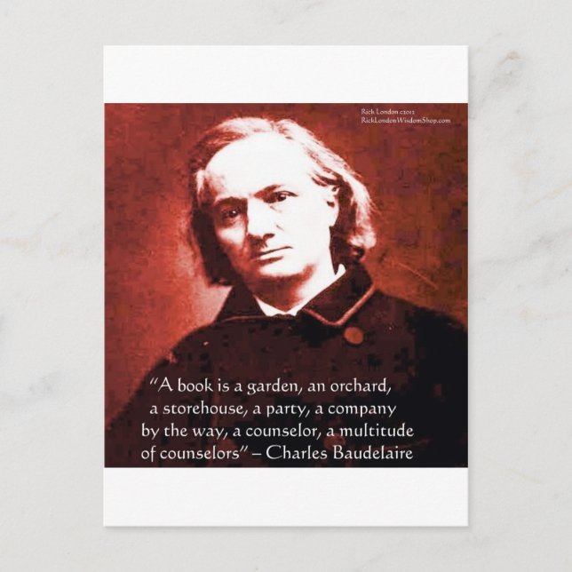 Carte Postale Charles Baudelaire "A Book Is" (Devant)