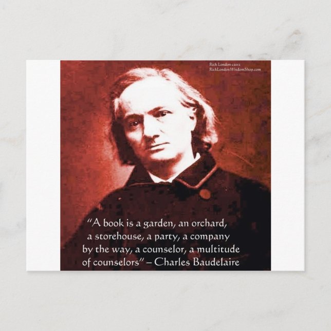 Carte Postale Charles Baudelaire "A Book Is" (Devant)