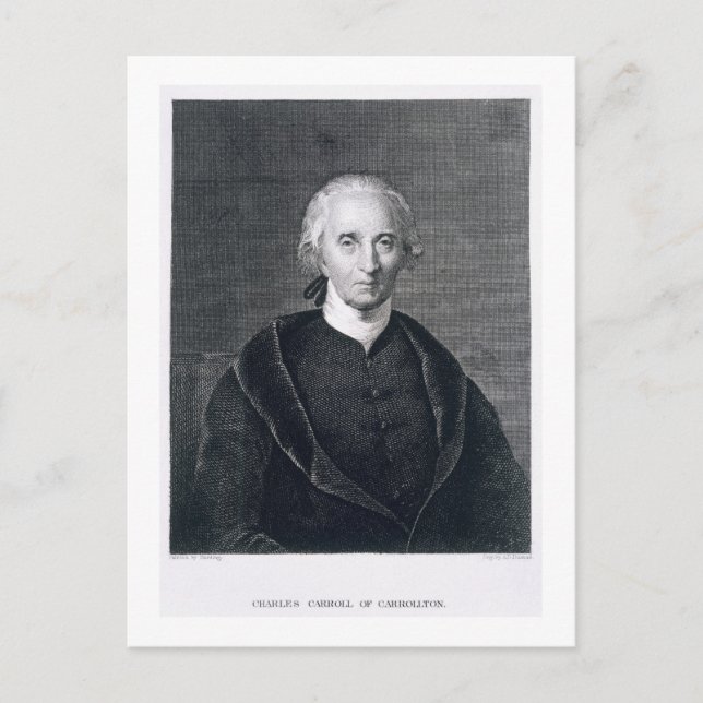 Carte Postale Charles Carroll of Carrollton, gravé par Asher B (Devant)
