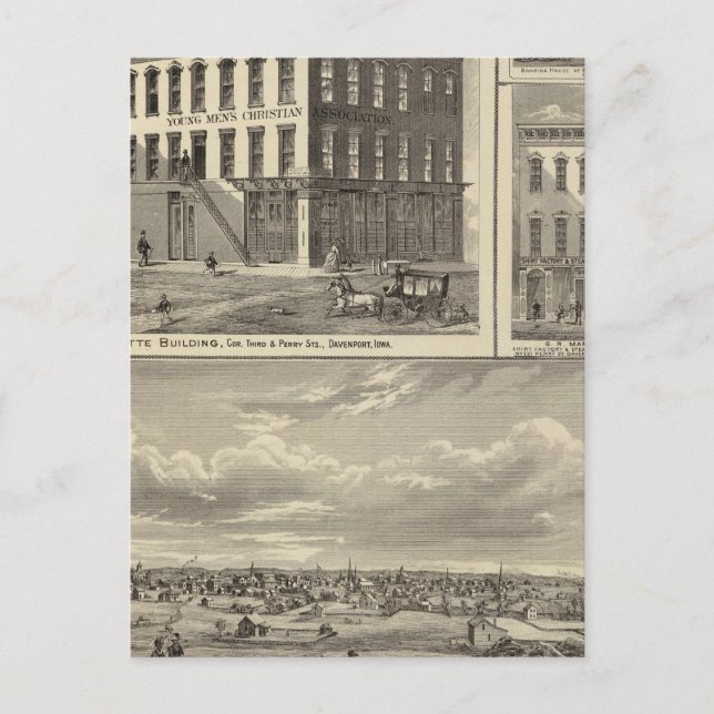 Carte Postale Charles City et les bâtiments (Devant)