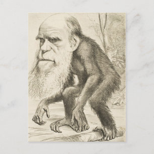 Carte Postale Charles Darwin Illustration originale