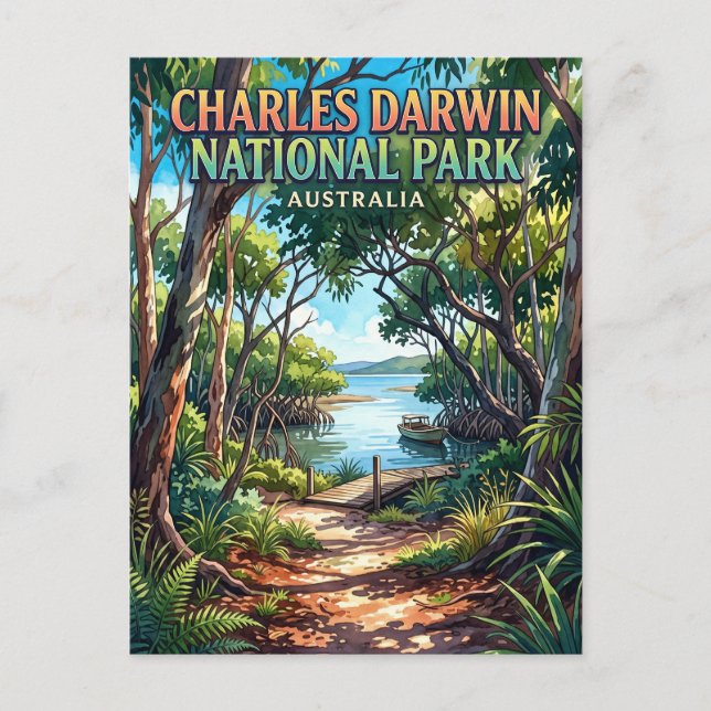 Carte Postale Charles Darwin National Park Australie (Devant)