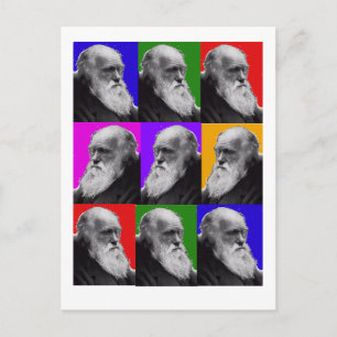 Carte Postale Charles Darwin Pop Art Cadeaux pour tous les âges