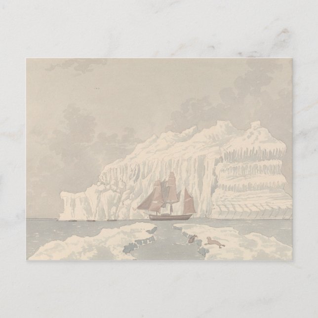 Carte Postale Charles Hamilton Smith.- Iceberg dans la baie de B (Devant)
