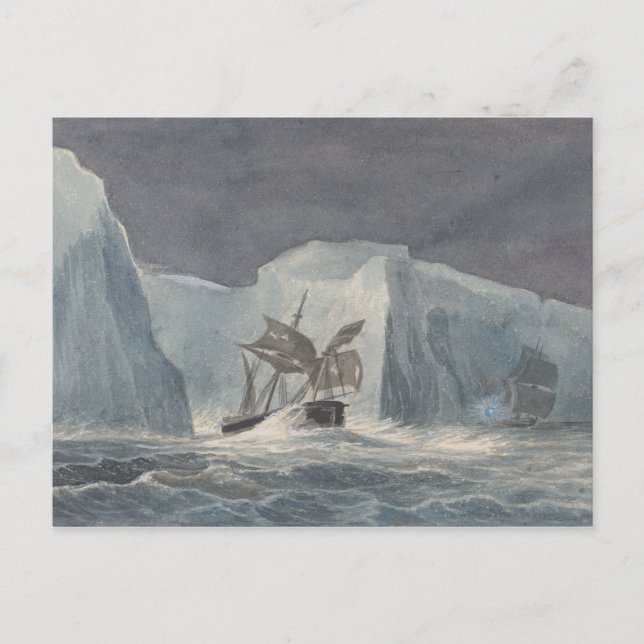 Carte Postale Charles Hamilton Smith - L'Erebus passant (Devant)