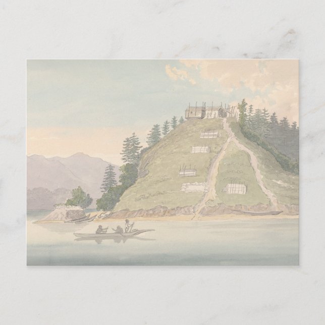Carte Postale Charles Hamilton Smith - Village d'Indien Amical (Devant)