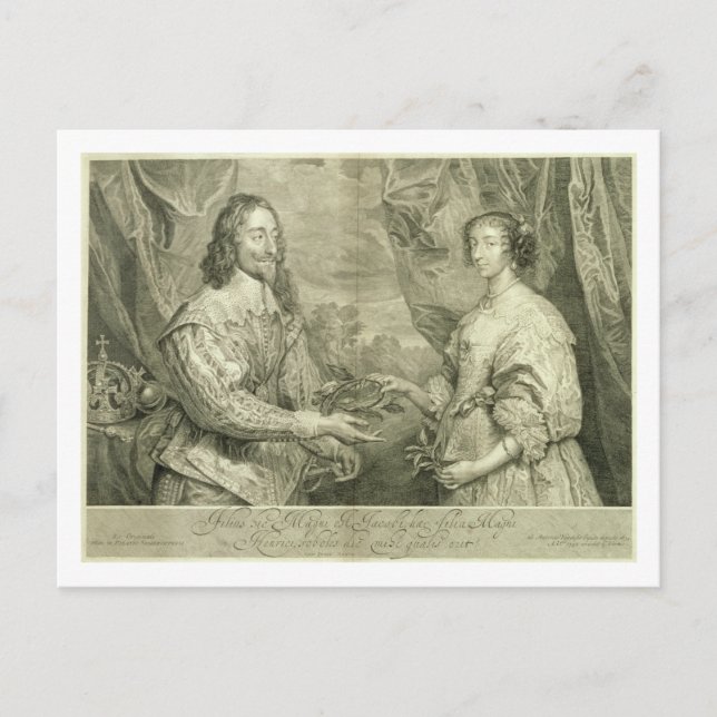 Carte Postale Charles I (1600-49) et Henrietta Maria (1609-69) (Devant)
