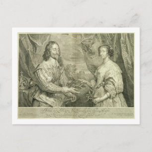 Carte Postale Charles I (1600-49) et Henrietta Maria (1609-69)