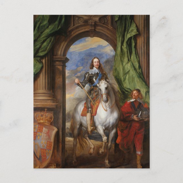 Carte Postale Charles I avec M de St Antoine par Anthony van Dyc (Devant)