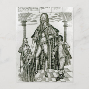 Carte Postale Charles I avec ses enfants