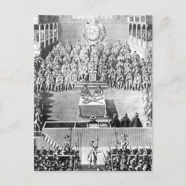 Carte Postale Charles I devant la Haute Cour de justice (Devant)