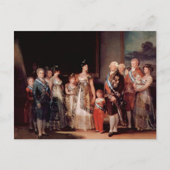 Carte Postale Charles IV d'Espagne et sa famille - Goya (Devant)
