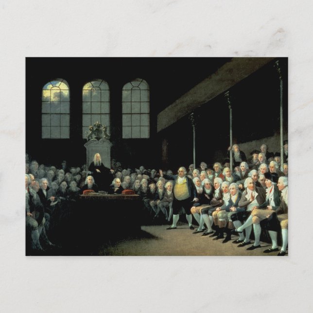 Carte Postale Charles James Fox s'adressant à la Chambre (Devant)