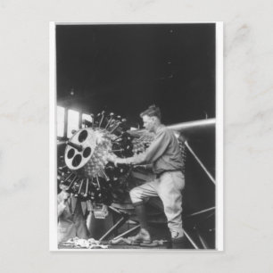 Carte Postale Charles Lindbergh Circa 1927