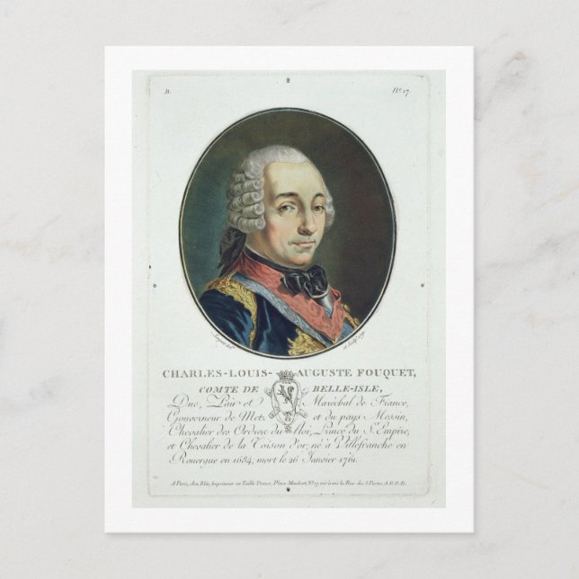 Carte Postale Charles-Louis-Auguste Fouquet (1684-1761) de 'Po (Devant)