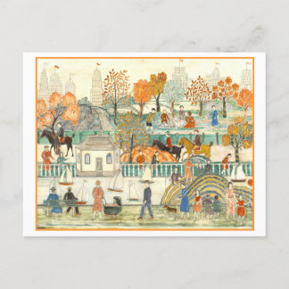 Carte Postale Charles Prendergast Peinture, Central Park à l'aut