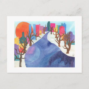 Carte Postale Charles River en hiver