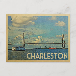 Carte postale Charleston Carolina Sud Vintage voya