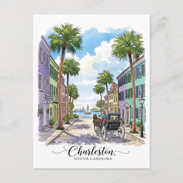 Carte Postale Charleston Caroline du Sud (Devant)