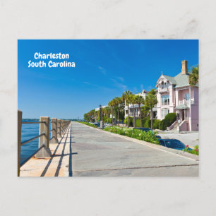 Carte Postale Charleston, Caroline du Sud Belle plage, Jetée