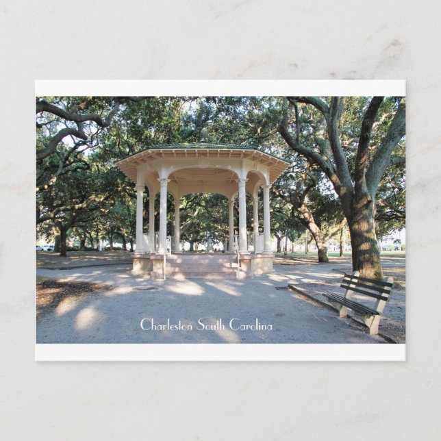 Carte Postale Charleston Caroline du Sud, Gazebo, Batterie (Devant)