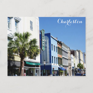 Carte Postale Charleston Caroline du Sud Rue King Photo de voyag