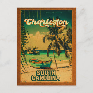 Carte Postale Charleston Caroline du Sud Vintage Retro Souvenirs