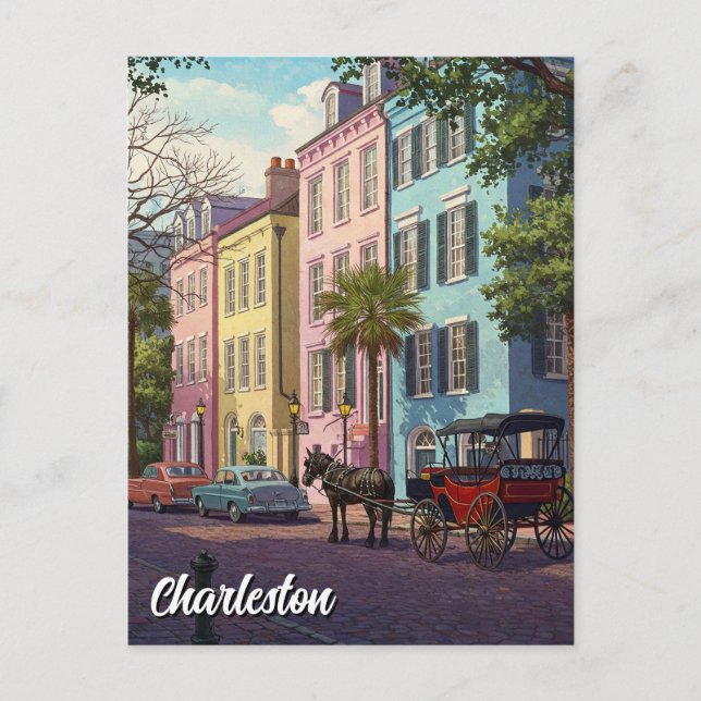Carte Postale Charleston Caroline du Sud Voyage (Devant)