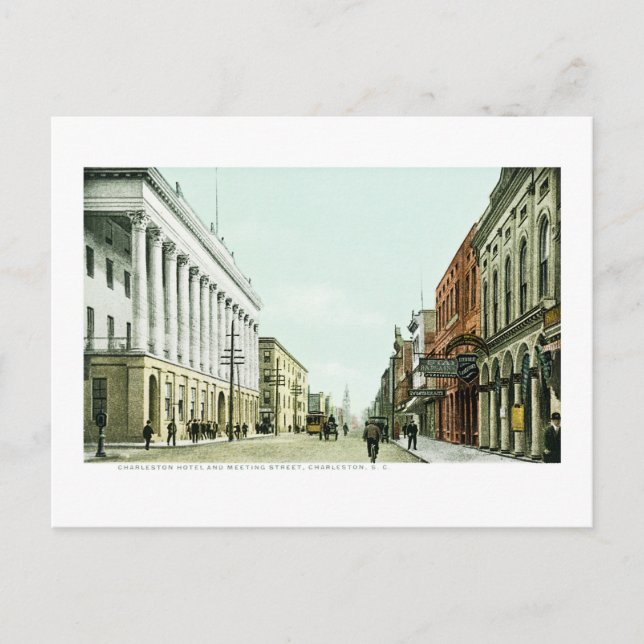 Carte Postale Charleston Hotel and Meeting Street, Charleston, S (Devant)