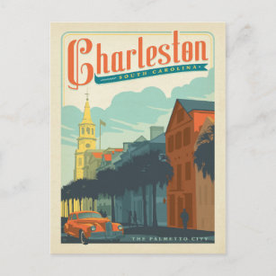Carte Postale Charleston, SC - La ville de Palmetto