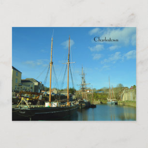 Carte Postale Charlestown Harbour Cornwall UK Poldark Situation