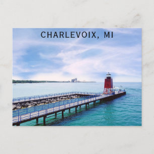 Carte Postale Charlevoix Michigan Lighthouse Travel
