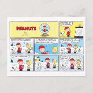 Carte Postale Charlie Brown   Boule à neige