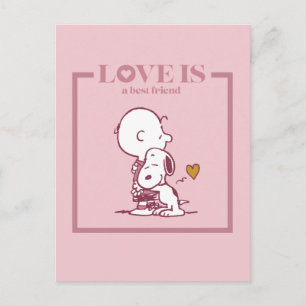 Carte Postale Charlie Brown & Snoopy - L'amour est un meilleur a