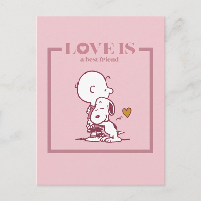 Carte Postale Charlie Brown & Snoopy - L'amour est un meilleur a (Devant)