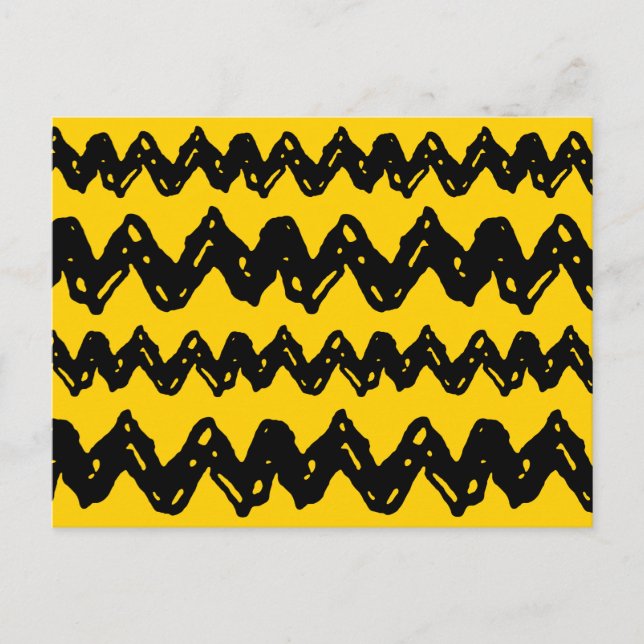Carte Postale Charlie Brown Zig Zag Motif (Devant)