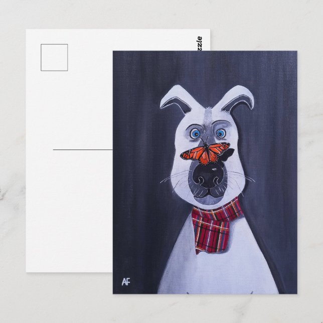 Carte Postale Charlie et le monarque Peinture d'Alfred Fox (Devant / Derrière)