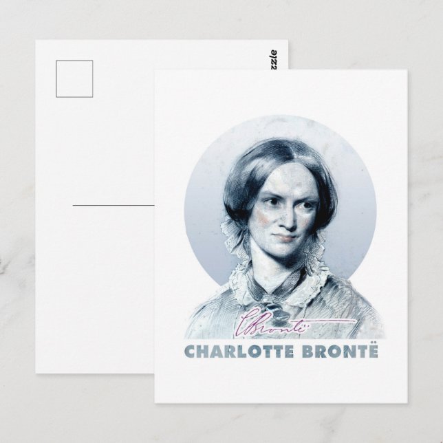 Carte Postale Charlotte Bronte Richmond Peinture Portrait (Devant / Derrière)