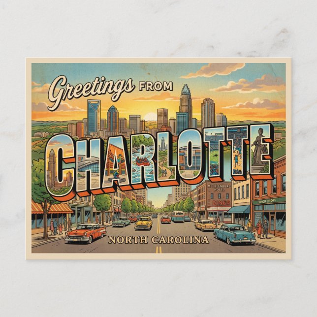 Carte Postale Charlotte Caroline du Nord (Devant)