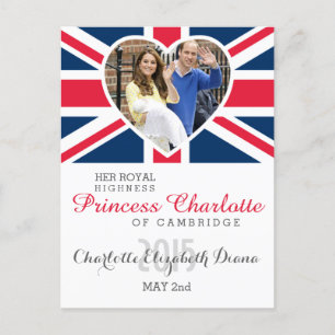 Carte Postale Charlotte Elizabeth Diana - Britannique Will Kate