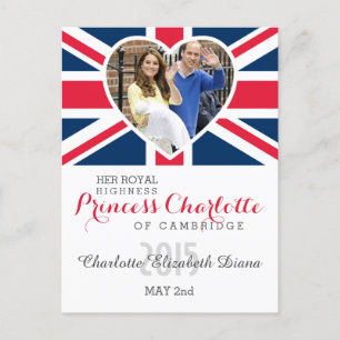 Carte Postale Charlotte Elizabeth Diana - Britannique Will Kate