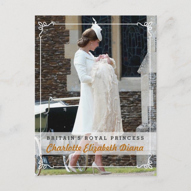 Carte Postale Charlotte Elizabeth Diana - Christening (Devant)