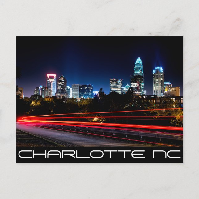 Carte Postale Charlotte NC -QUEEN CITY (Devant)