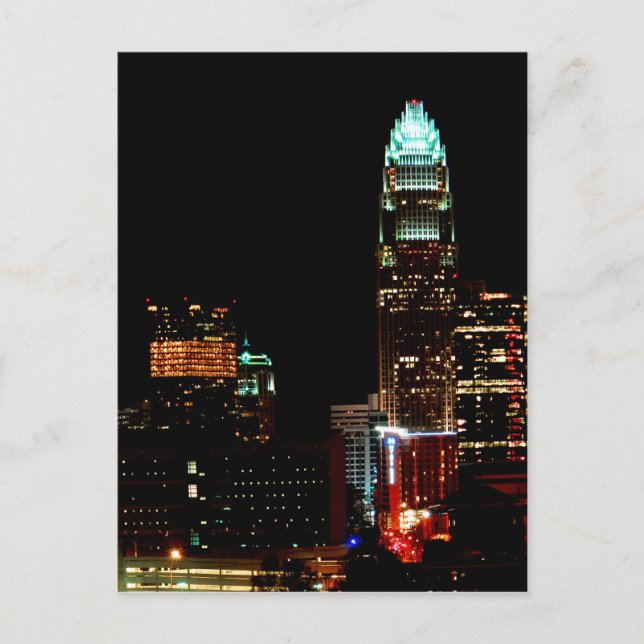 Carte Postale Charlotte NC Skyline (Devant)