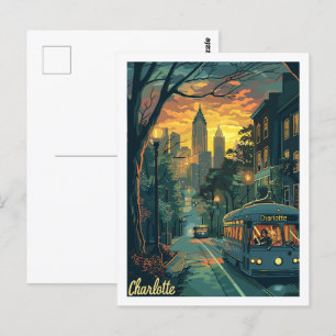 Carte Postale Charlotte North Carolina célèbre Travel Place