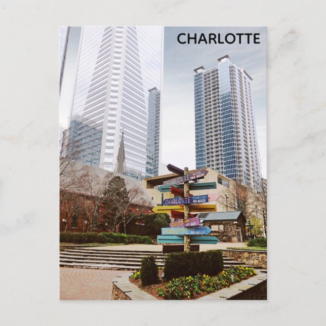 Carte Postale Charlotte North Carolina City Park Skyline Travel (Devant)