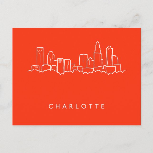 Carte Postale Charlotte, North Carolina City Skyline (Devant)
